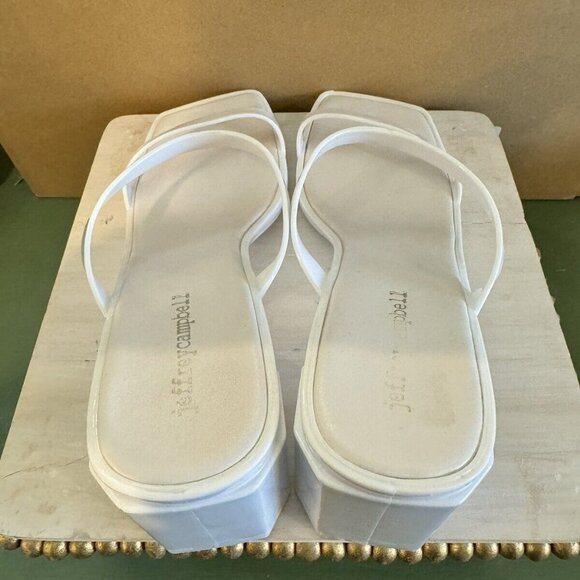 Jeffrey Campbell Women's Jamm-3 Jelly Slide Block Heel Sandals Size 9 White - Picture 3 of 4